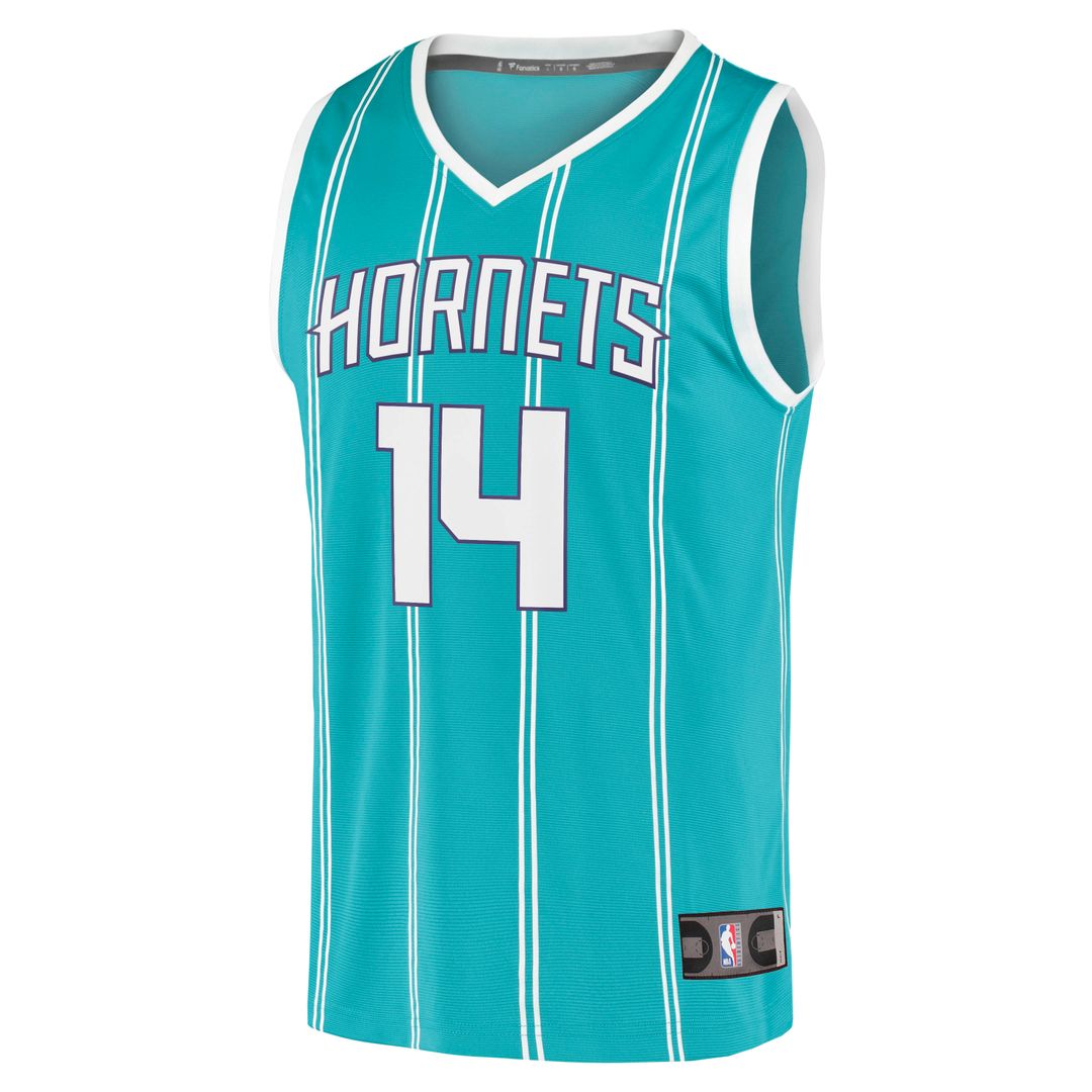 Nick Richards Charlotte Hornets Fanatics Fast Break Replica Jersey - Icon Edition - Teal Official NBA Team Apparel Basketball Fan Gear