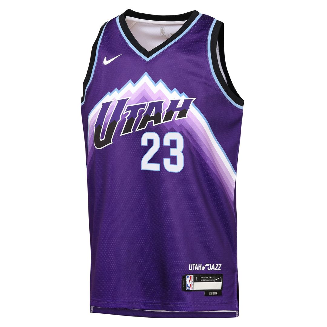 Lauri Markkanen Utah Jazz Nike Youth Icon Edition Swingman Jersey - Purple Official NBA Team Apparel Basketball Fan Gear