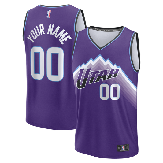 Utah Jazz Fanatics Fast Break Replica Custom Jersey - Purple - Icon Edition Official NBA Team Apparel Basketball Fan Gear
