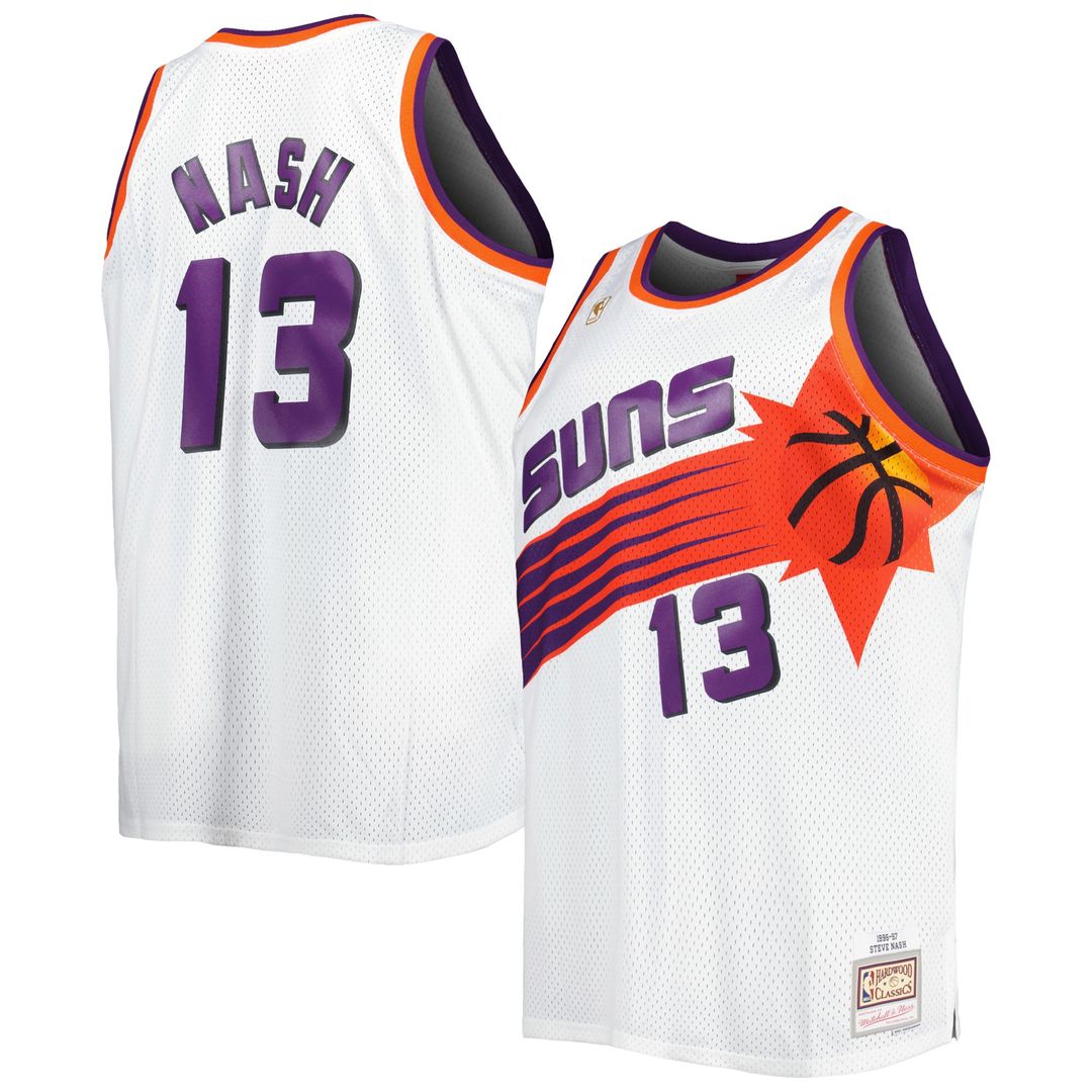 Steve Nash Phoenix Suns Mitchell & Ness 1996/97 Big & Tall Hardwood Classics Swingman Jersey - Black Official NBA Team Apparel Basketball Fan Gear