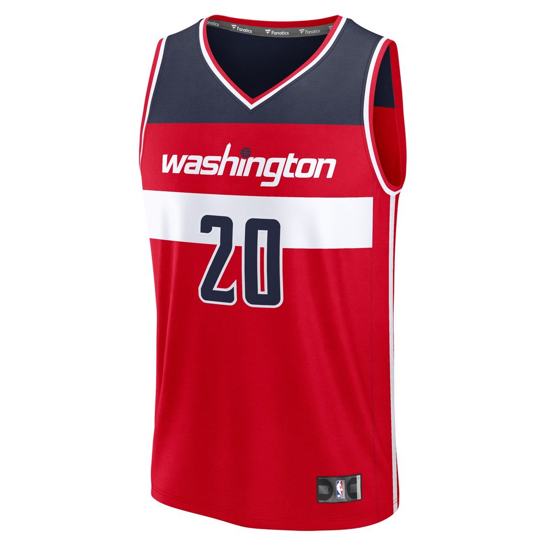 Alex Sarr Washington Wizards Fanatics Fast Break Replica Jersey - Icon Edition - Red Official NBA Team Apparel Basketball Fan Gear