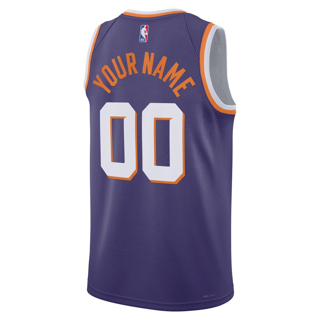 Phoenix Suns Nike Unisex Swingman Custom Jersey - Purple - Icon Edition Official NBA Team Apparel Basketball Fan Gear