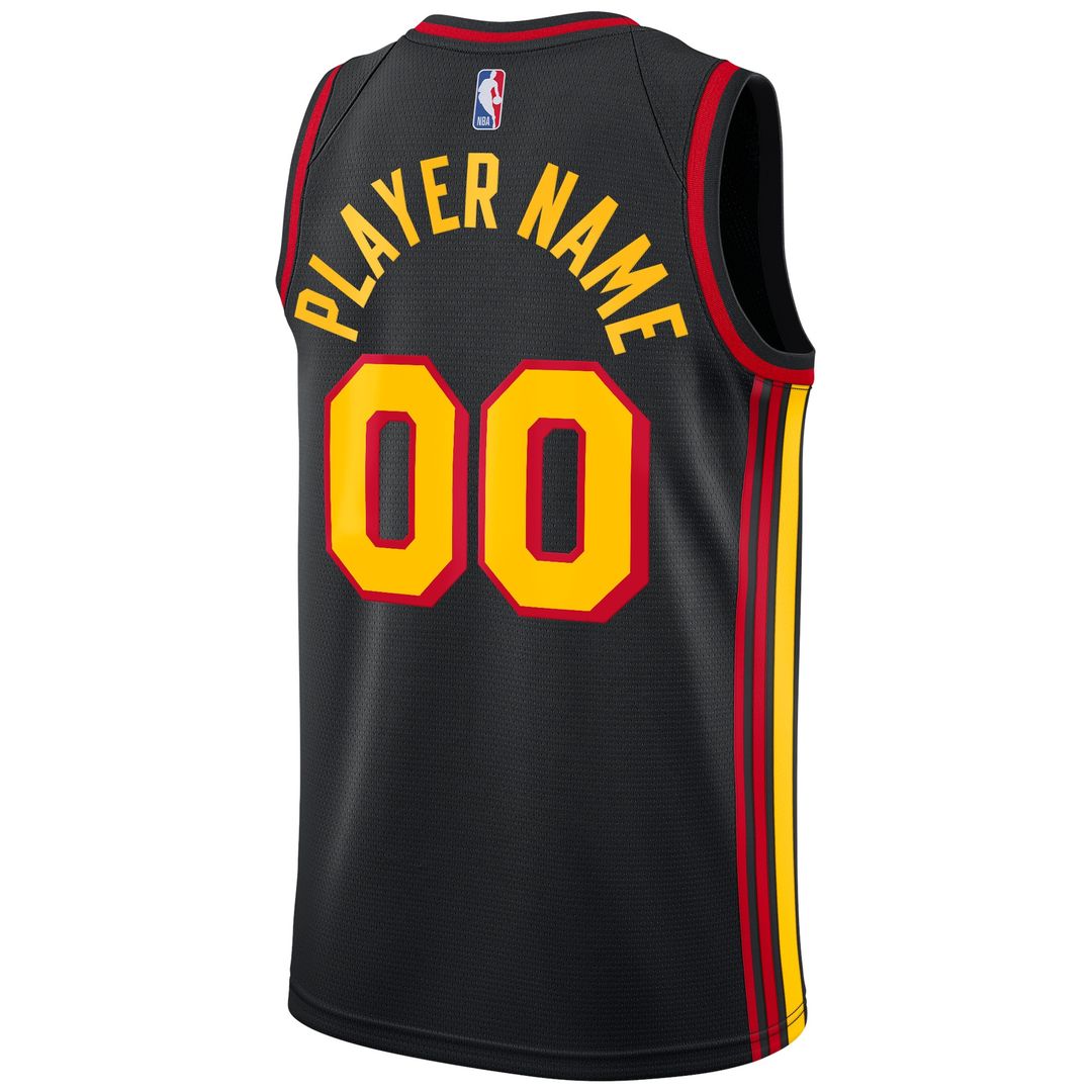 Atlanta Hawks Jordan Brand Swingman Custom Jersey - Statement Edition - Black Official NBA Team Apparel Basketball Fan Gear