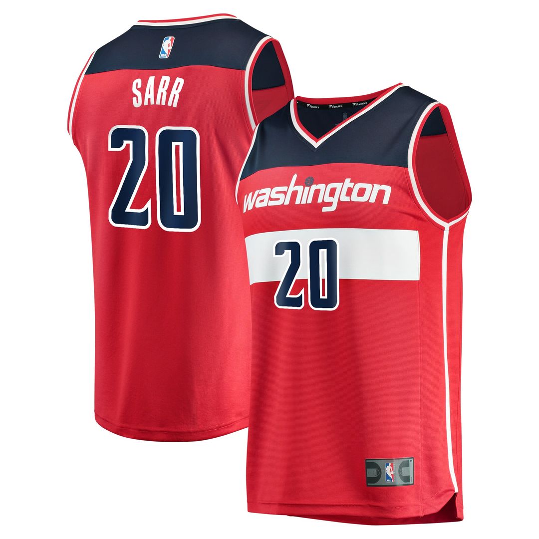 Alexandre Sarr Washington Wizards Fanatics Fast Break Replica Player Jersey - Icon Edition - Red Official NBA Team Apparel Basketball Fan Gear
