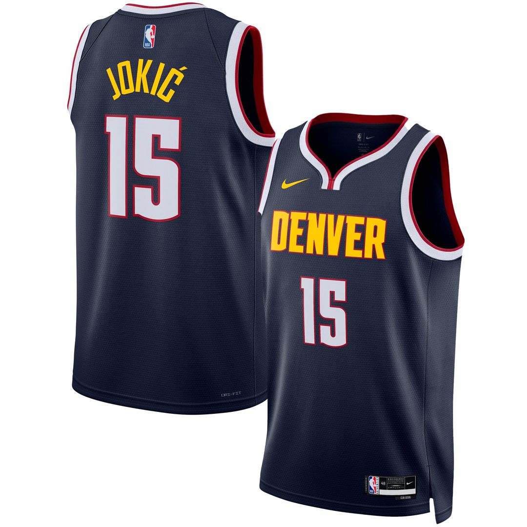 Nikola Jokic Denver Nuggets Nike Unisex Swingman Jersey - Icon Edition - Navy Official NBA Team Apparel Basketball Fan Gear