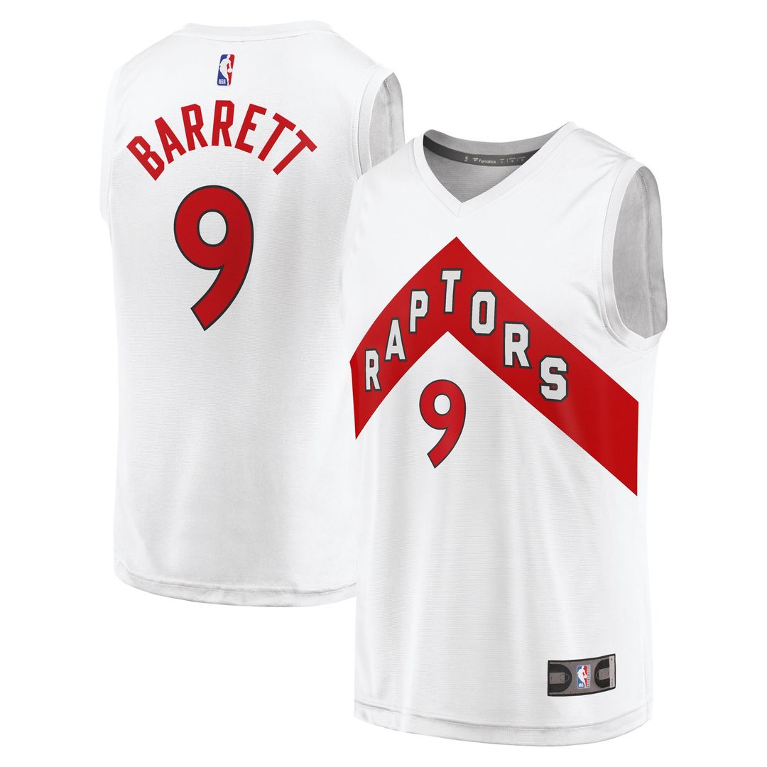 RJ Barrett Toronto Raptors Fanatics Youth Fast Break Player Jersey - Association Edition - White Official NBA Team Apparel Basketball Fan Gear