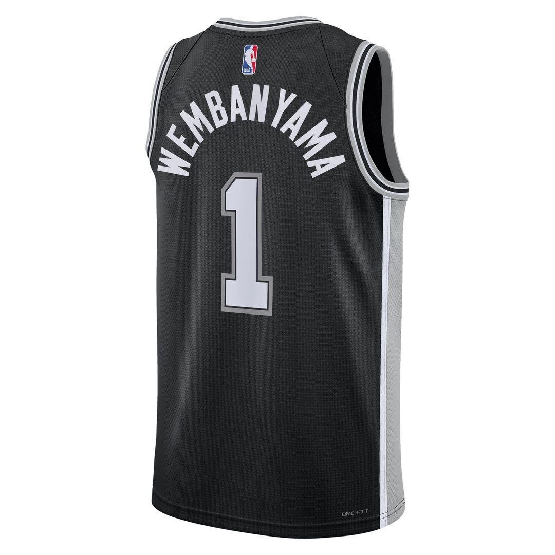 Victor Wembanyama San Antonio Spurs Nike Unisex Swingman Jersey - Icon Edition - Black Official NBA Team Apparel Basketball Fan Gear
