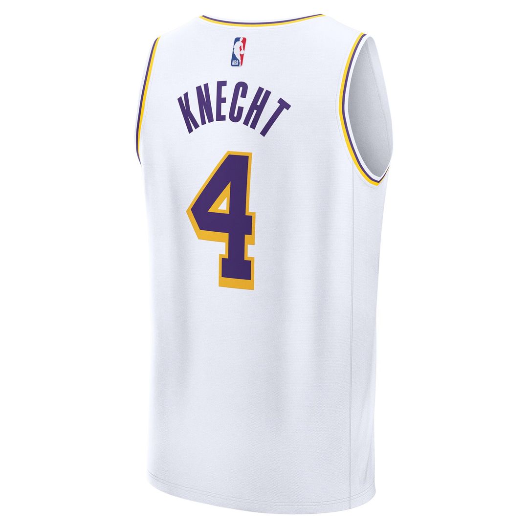 Dalton Knecht Los Angeles Lakers Fanatics Fast Break Replica Player Jersey - Association Edition - White Official NBA Team Apparel Basketball Fan Gear