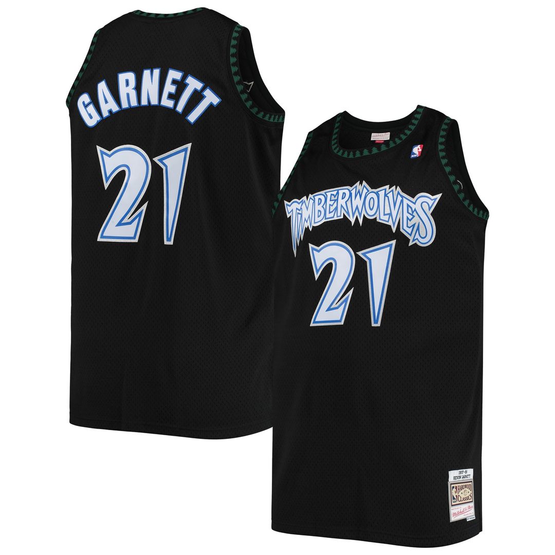 Kevin Garnett Minnesota Timberwolves Mitchell & Ness 1997/98 Big & Tall Hardwood Classics Swingman Jersey - Black Official NBA Team Apparel Basketball