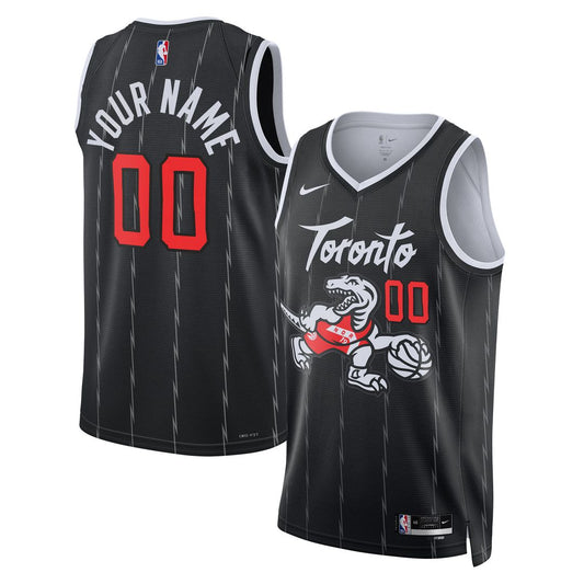 Toronto Raptors Nike Unisex 2025/26 City Edition Swingman Custom Jersey - Black Official NBA Team Apparel Basketball Fan Gear