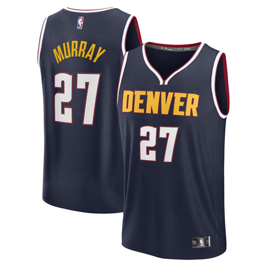 Jamal Murray Denver Nuggets Fanatics Fast Break Replica Player Jersey - Icon Edition - Navy Official NBA Team Apparel Basketball Fan Gear