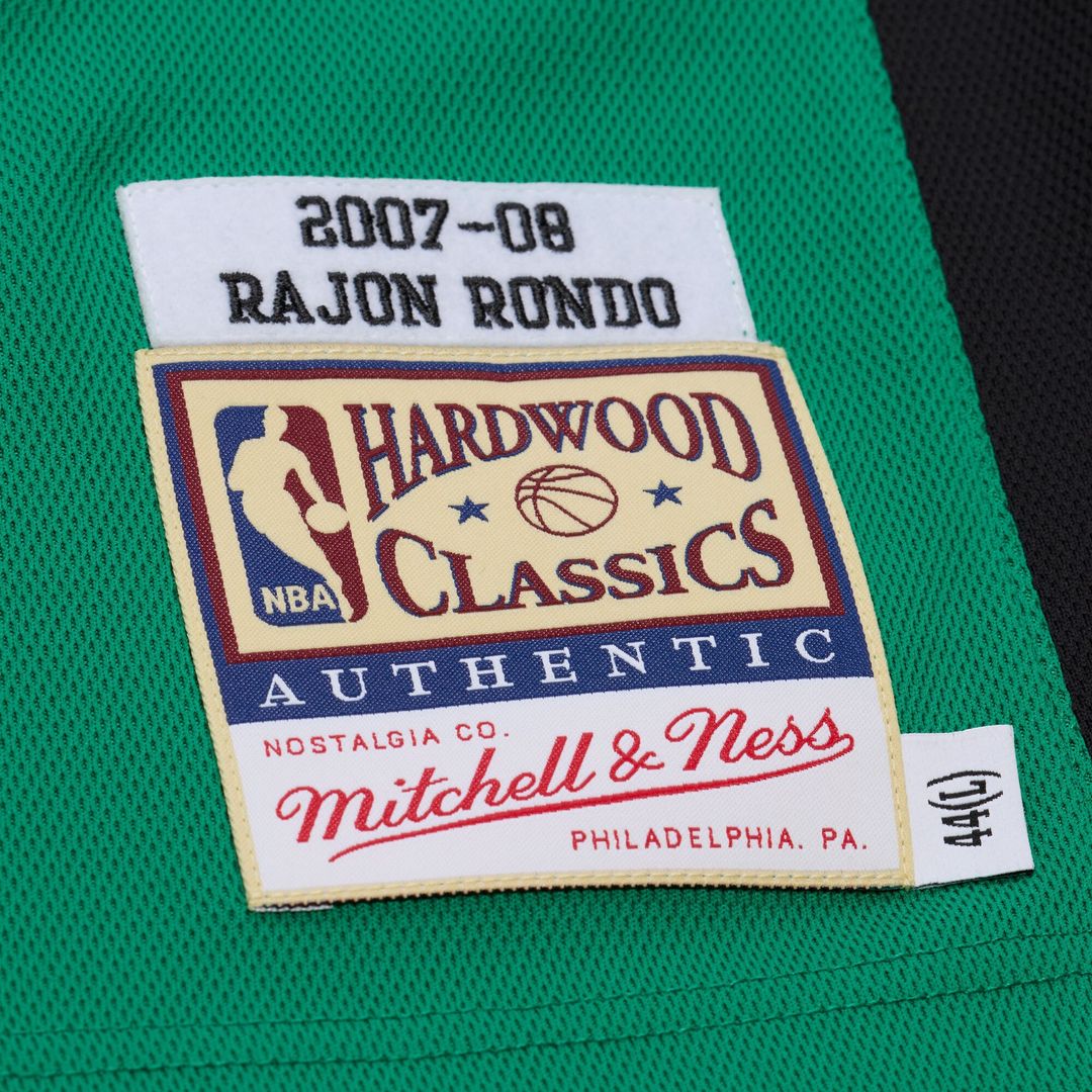 Rajon Rondo Boston Celtics Mitchell & Ness 2007-08 Hardwood Classics Authentic Jersey - Kelly Green Official NBA Team Apparel Basketball Fan Gear