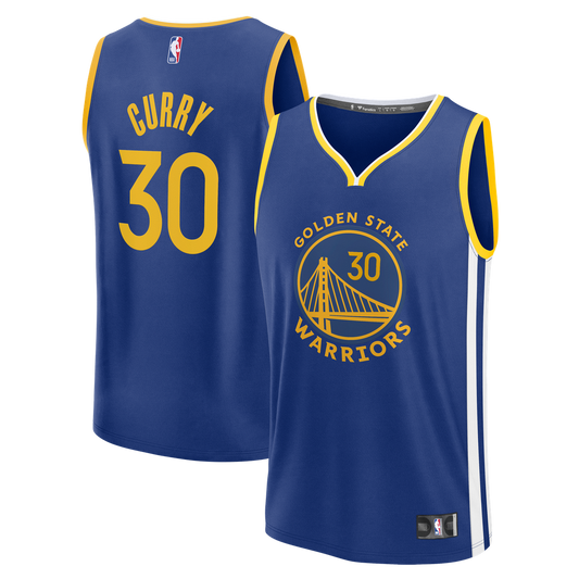 Stephen Curry Golden State Warriors Fanatics Fast Break Replica Jersey - Icon Edition - Royal Official NBA Team Apparel Basketball Fan Gear