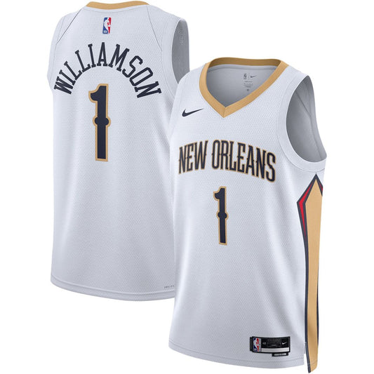 Zion Williamson New Orleans Pelicans Nike Unisex Swingman Jersey - Association Edition - White Official NBA Team Apparel Basketball Fan Gear