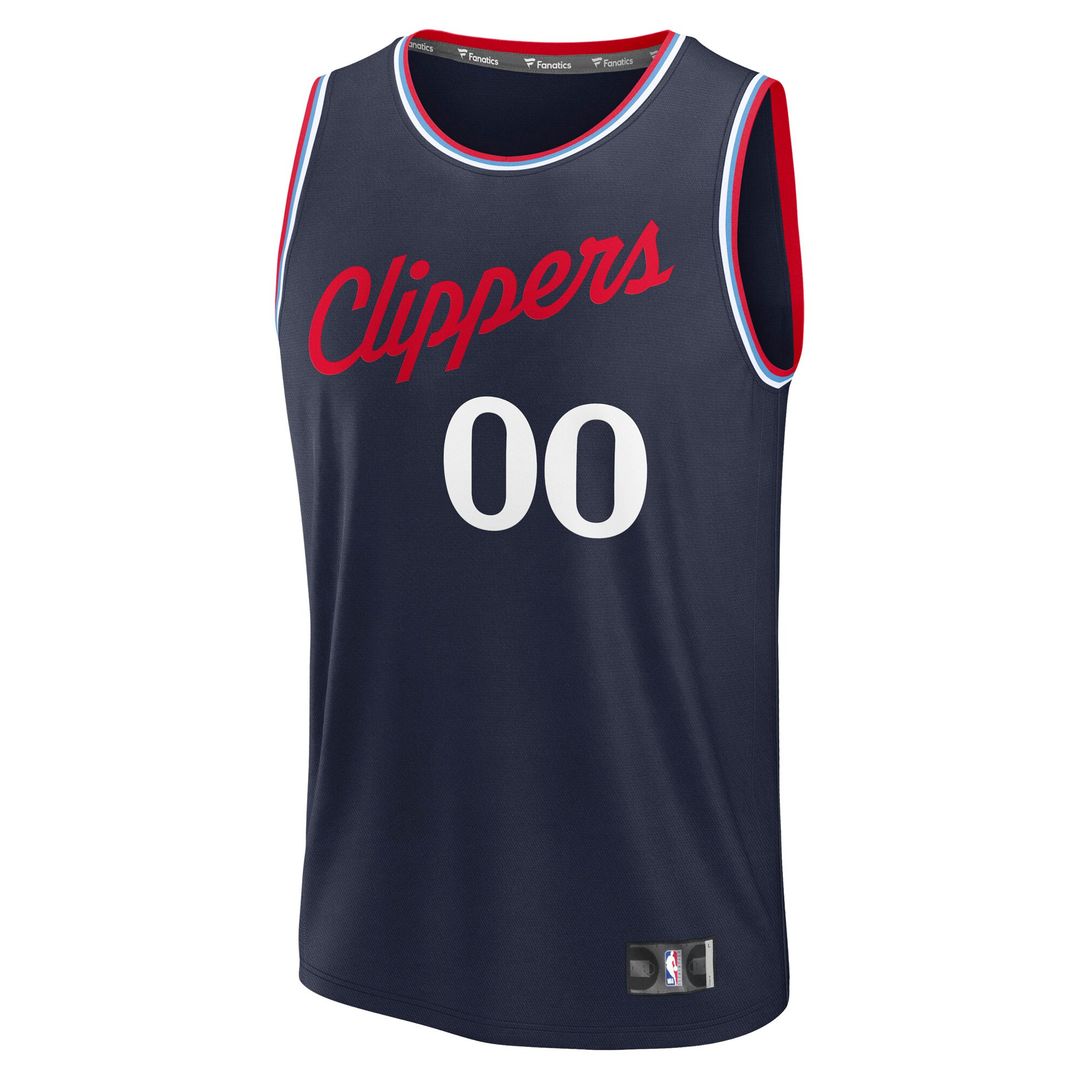 LA Clippers Fanatics Youth Fast Break Custom Replica Jersey - Navy - Icon Edition Official NBA Team Apparel Basketball Fan Gear