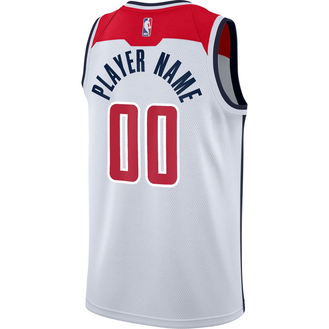 Washington Wizards Nike 2020/21 Swingman Custom Jersey - Association Edition - White Official NBA Team Apparel Basketball Fan Gear