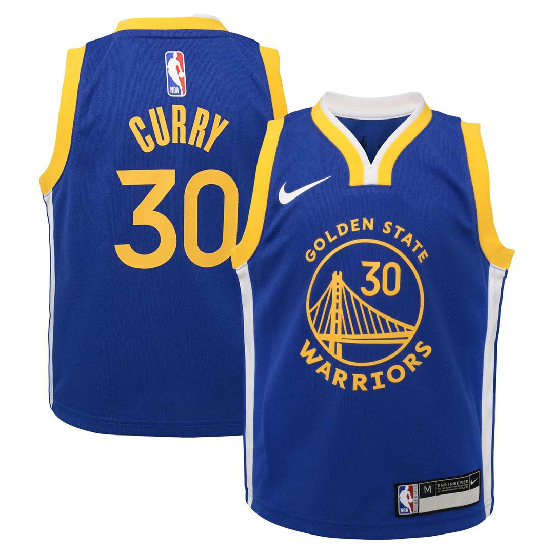Stephen Curry Golden State Warriors Nike Preschool Dri-FIT Swingman Player Jersey - Icon Edition - Royal Official NBA Team Apparel Basketball Fan Gear
