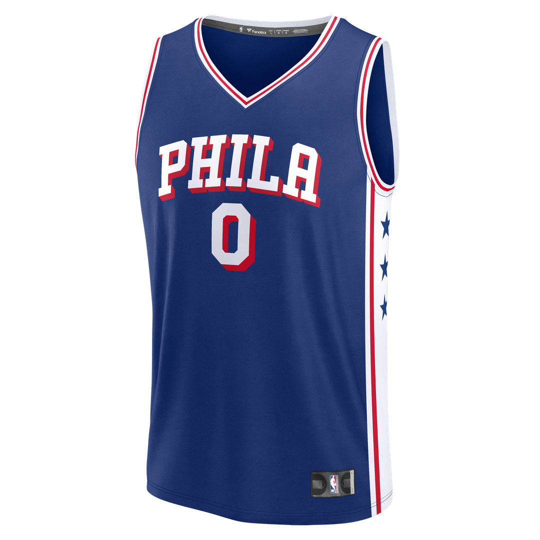 Tyrese Maxey Philadelphia 76ers Fanatics Fast Break Replica Player Jersey - Icon Edition - Royal Official NBA Team Apparel Basketball Fan Gear
