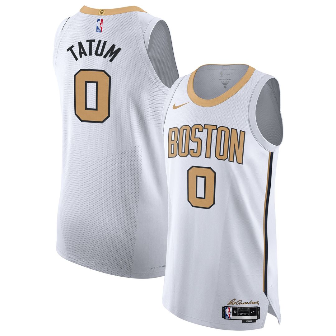 Jayson Tatum Boston Celtics Nike Unisex 2025/26 Authentic Jersey - City Edition - White Official NBA Team Apparel Basketball Fan Gear