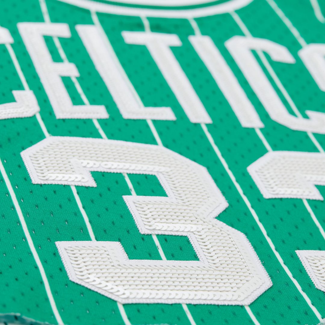 Larry Bird Boston Celtics Mitchell & Ness x DANNIJO Women's Fashion Cropped Basketball Jersey - Kelly Green Official NBA Team Apparel Basketball Fan G