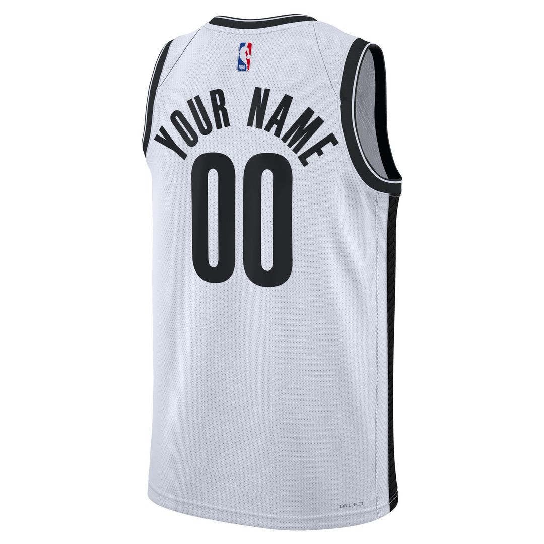 Brooklyn Nets Nike Unisex Swingman Custom Jersey Black - Icon Edition Official NBA Team Apparel Basketball Fan Gear