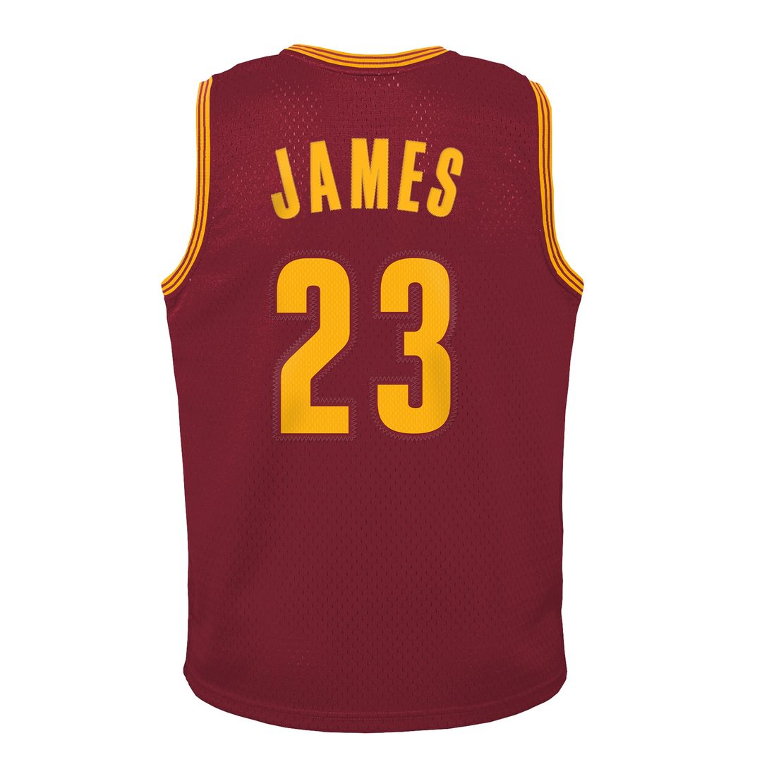 LeBron James Cleveland Cavaliers Mitchell & Ness Youth 2015/16 Hardwood Classics Swingman Jersey - Wine Official NBA Team Apparel Basketball Fan Gear