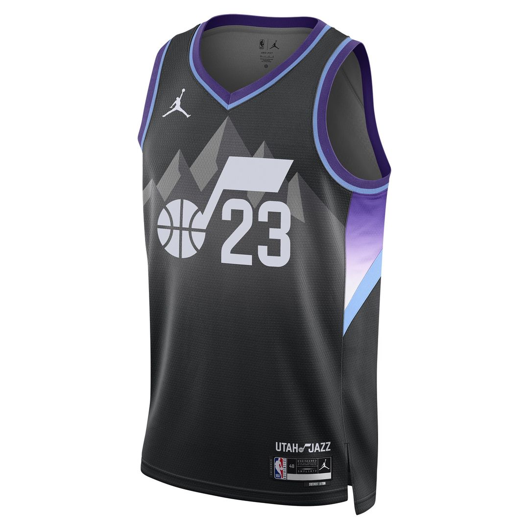 Lauri Markkanen Utah Jazz Jordan Brand Unisex 2024/25 Swingman Jersey - Statement Edition - Black Official NBA Team Apparel Basketball Fan Gear