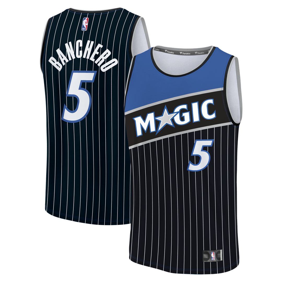 Paolo Banchero Orlando Magic Fanatics Fast Break Jersey - Statement Edition - Black Official NBA Team Apparel Basketball Fan Gear