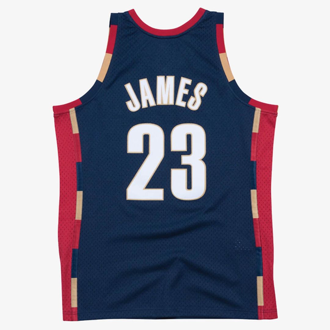 LeBron James Cleveland Cavaliers Mitchell & Ness Hardwood Classics Swingman Jersey - Navy Official NBA Team Apparel Basketball Fan Gear