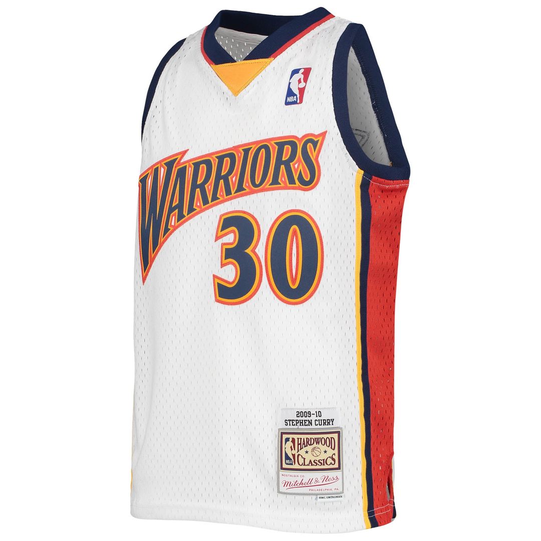 Stephen Curry Golden State Warriors Mitchell & Ness Youth 2009-10 Hardwood Classics Swingman Throwback Jersey - Navy Official NBA Team Apparel Basketb