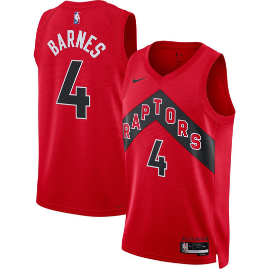Scottie Barnes Toronto Raptors Nike Unisex Swingman Jersey - Icon Edition - Red Official NBA Team Apparel Basketball Fan Gear