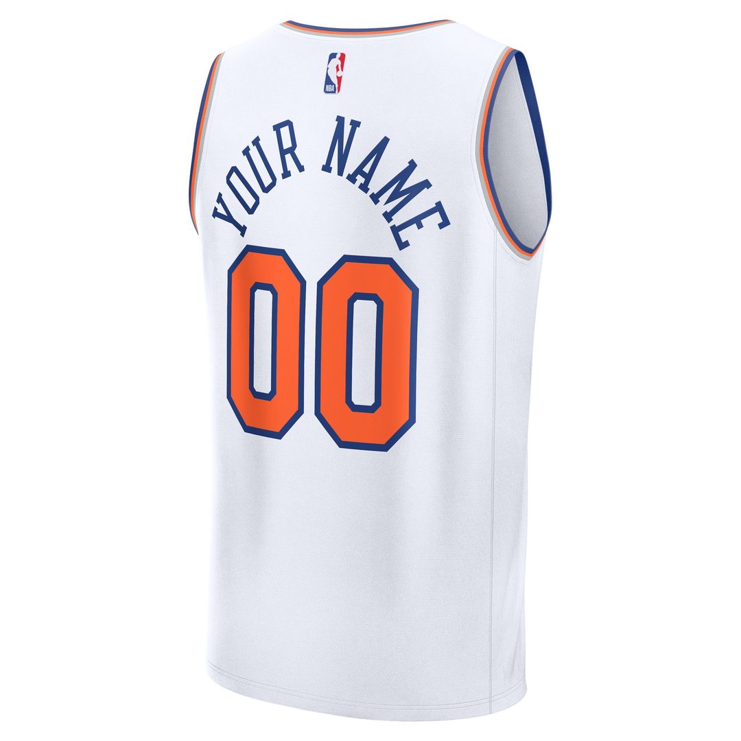 New York Knicks Fanatics Youth Fast Break Custom Replica Jersey - Blue - Icon Edition Official NBA Team Apparel Basketball Fan Gear