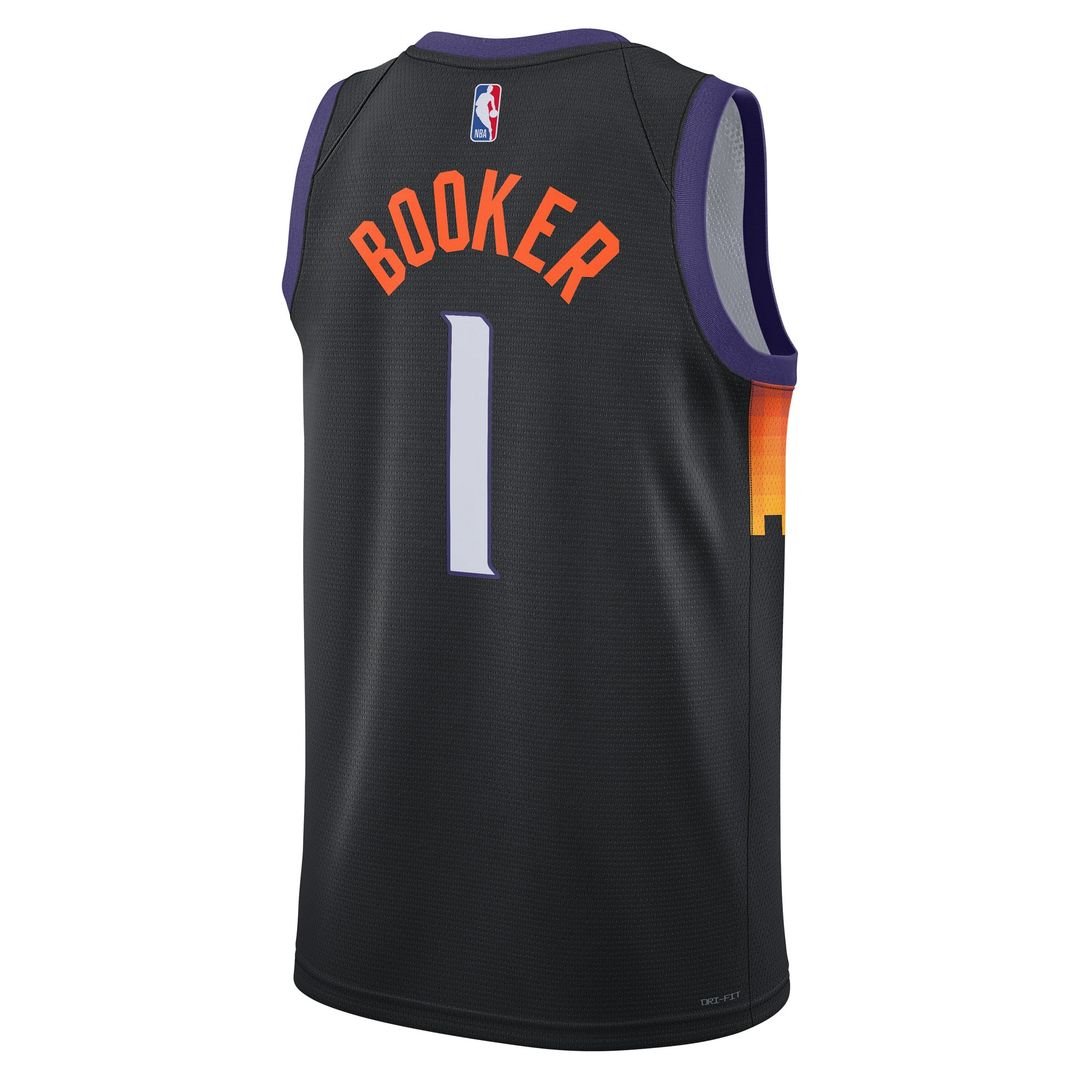 Devin Booker Phoenix Suns Nike Unisex 2025/26 Swingman Jersey - Black - City Edition Official NBA Team Apparel Basketball Fan Gear