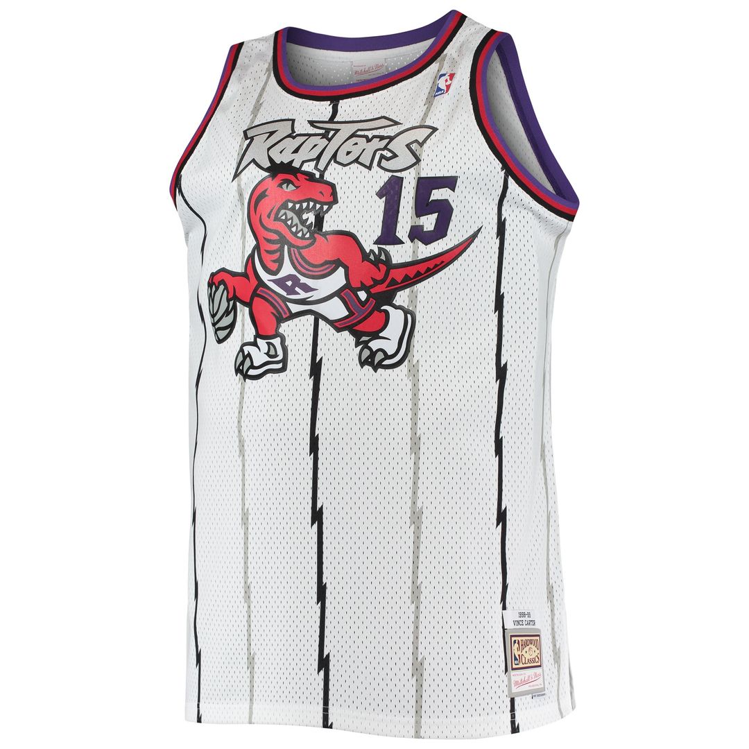Vince Carter Toronto Raptors Mitchell & Ness 1998/99 Big & Tall Hardwood Classics Swingman Jersey - White Official NBA Team Apparel Basketball Fan Gea