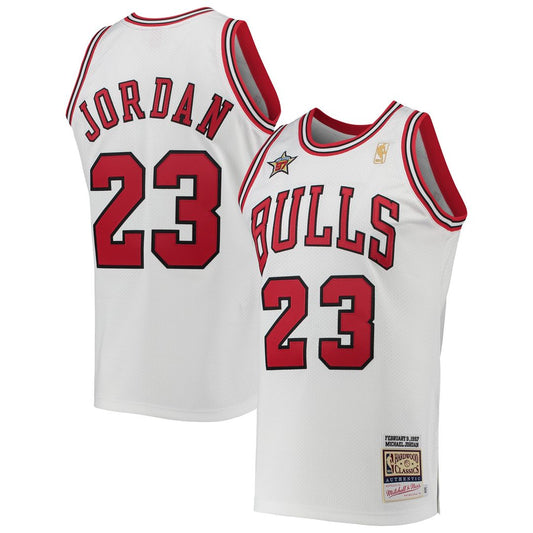 Michael Jordan Chicago Bulls Mitchell & Ness 1997 NBA All-Star Game Hardwood Classics Authentic Jersey - White Official NBA Team Apparel Basketball Fa