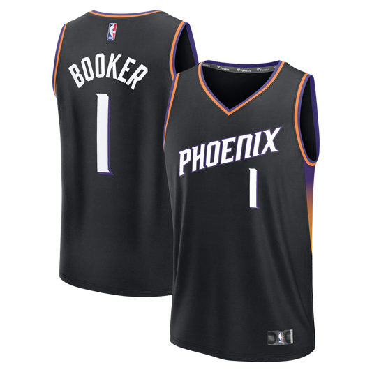 Devin Booker Phoenix Suns Fanatics Youth Fast Break Jersey - Statement Edition - Black Official NBA Team Apparel Basketball Fan Gear