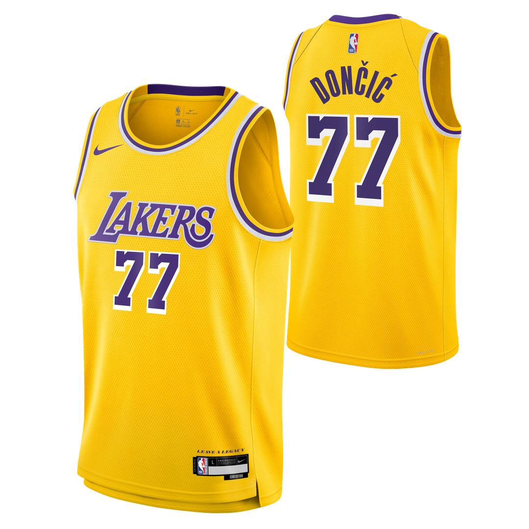 Luka Dončić Los Angeles Lakers Nike Unisex Swingman Jersey - Icon Edition - Gold Official NBA Team Apparel Basketball Fan Gear