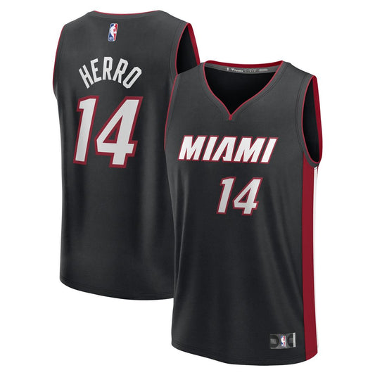 Tyler Herro Miami Heat Fanatics Fast Break Replica Player Jersey - Black - Icon Edition Official NBA Team Apparel Basketball Fan Gear