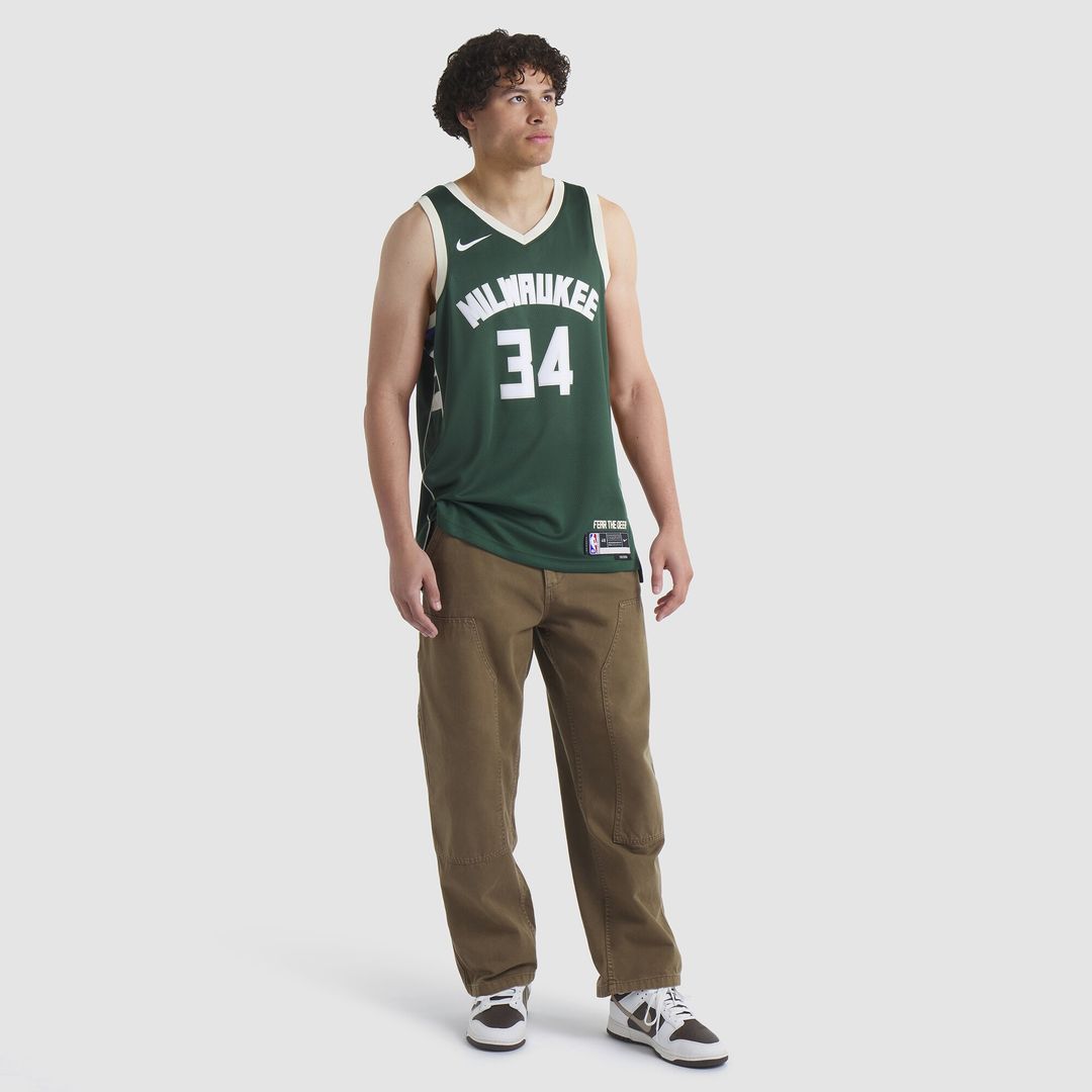 Giannis Antetokounmpo Milwaukee Bucks Nike Unisex Swingman Jersey - Icon Edition - Hunter Green Official NBA Team Apparel Basketball Fan Gear