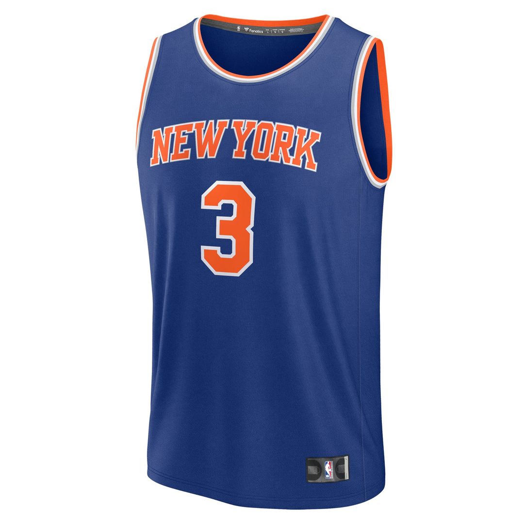 Josh Hart New York Knicks Fanatics Youth Fast Break Replica Player Jersey - Blue - Icon Edition Official NBA Team Apparel Basketball Fan Gear