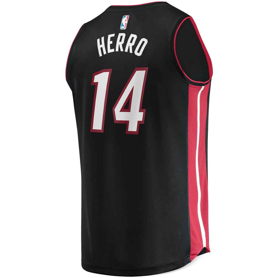 Tyler Herro Miami Heat Fanatics Fast Break Replica Jersey Black - Icon Edition Official NBA Team Apparel Basketball Fan Gear