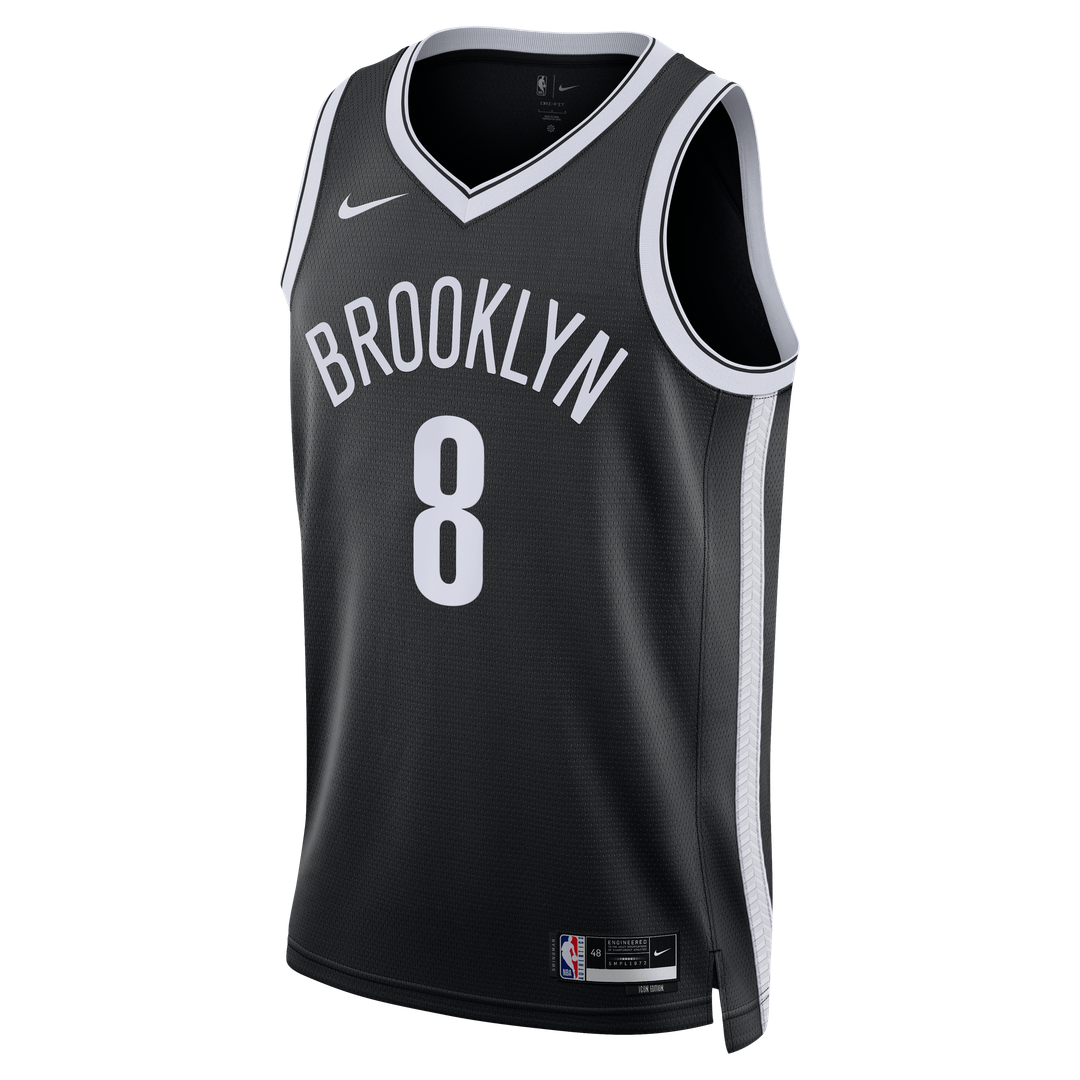 Egor Dëmin Brooklyn Nets Nike Unisex Swingman Jersey - Icon Edition - Black Official NBA Team Apparel Basketball Fan Gear