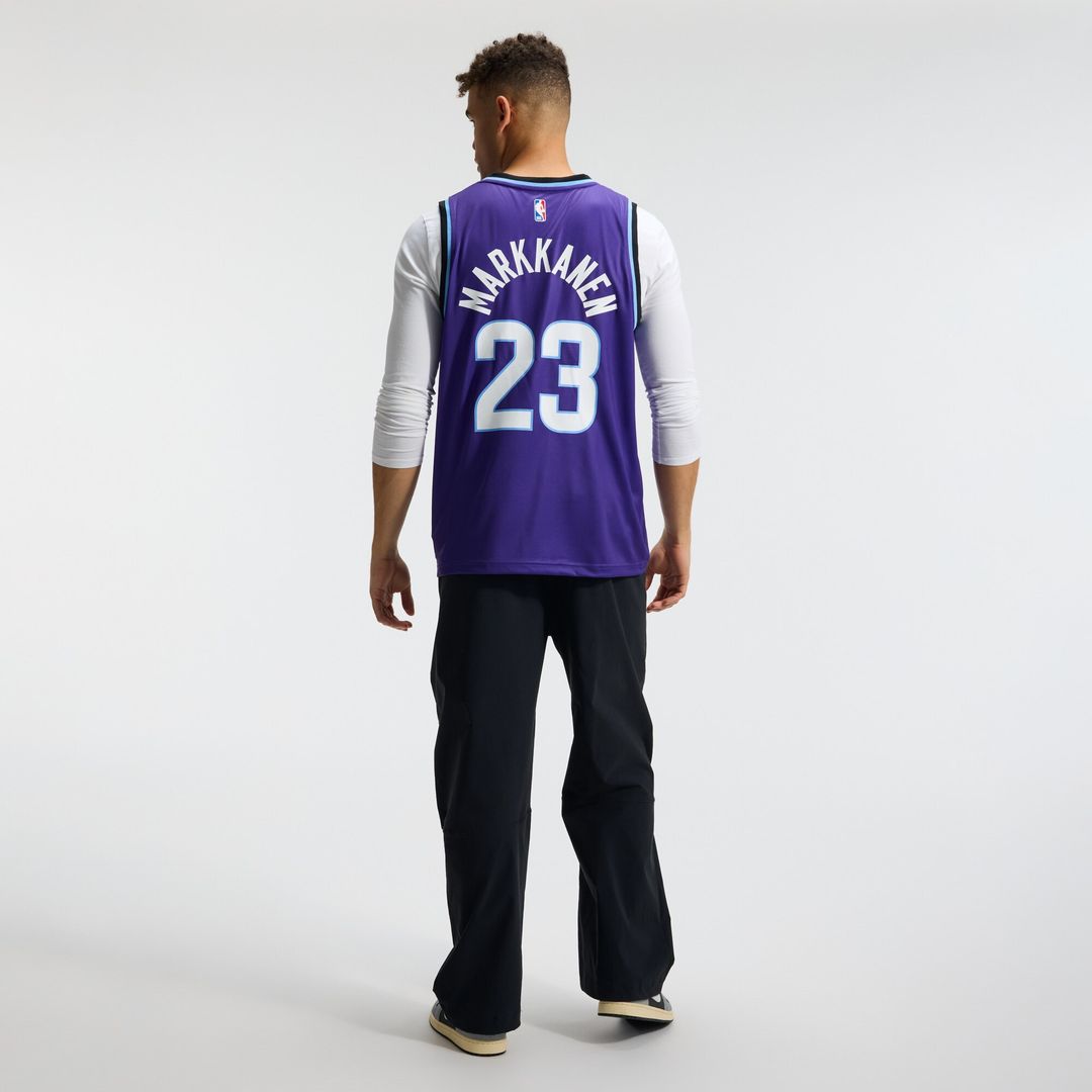 Lauri Markkanen Utah Jazz Fanatics Fast Break Replica Jersey - Icon Edition - Purple Official NBA Team Apparel Basketball Fan Gear