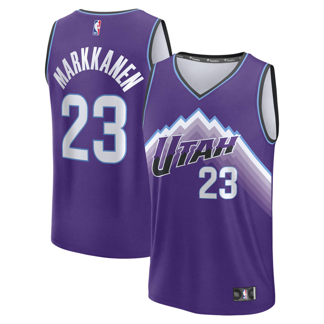 Lauri Markkanen Utah Jazz Fanatics Fast Break Replica Jersey - Icon Edition - Purple Official NBA Team Apparel Basketball Fan Gear