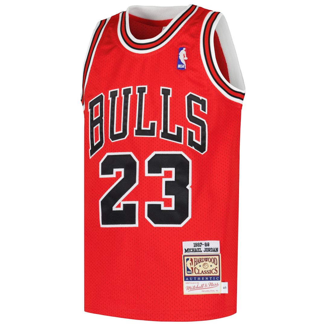 Michael Jordan Chicago Bulls Mitchell & Ness Youth Hardwood Classics 1997/98 Authentic Jersey - Red Official NBA Team Apparel Basketball Fan Gear