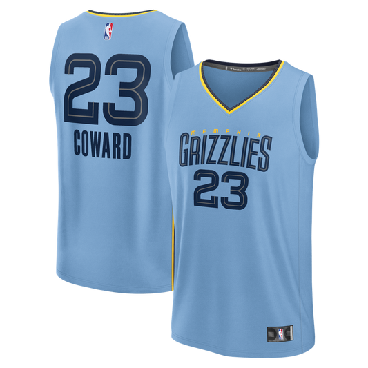 Cedric Coward Memphis Grizzlies Fanatics Fast Break Replica Player Jersey - Statement Edition - Light Blue Official NBA Team Apparel Basketball Fan Ge