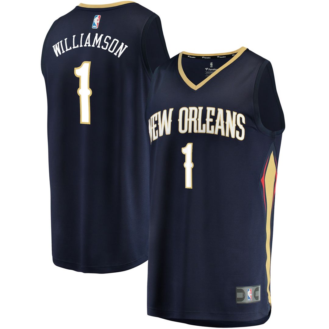 Zion Williamson New Orleans Pelicans Fanatics Replica Fast Break Jersey White - Association Edition Official NBA Team Apparel Basketball Fan Gear