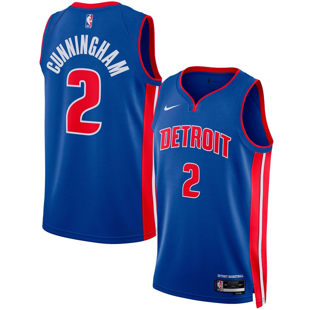 Cade Cunningham Detroit Pistons Nike Unisex Swingman Jersey - Icon Edition - Blue Official NBA Team Apparel Basketball Fan Gear
