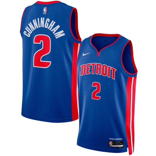 Cade Cunningham Detroit Pistons Nike Unisex Swingman Jersey - Icon Edition - Blue Official NBA Team Apparel Basketball Fan Gear