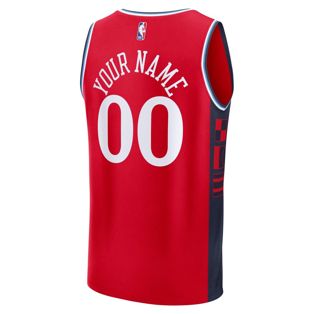 LA Clippers Fanatics Youth Fast Break Custom Replica Jersey - Red - Statement Edition Official NBA Team Apparel Basketball Fan Gear